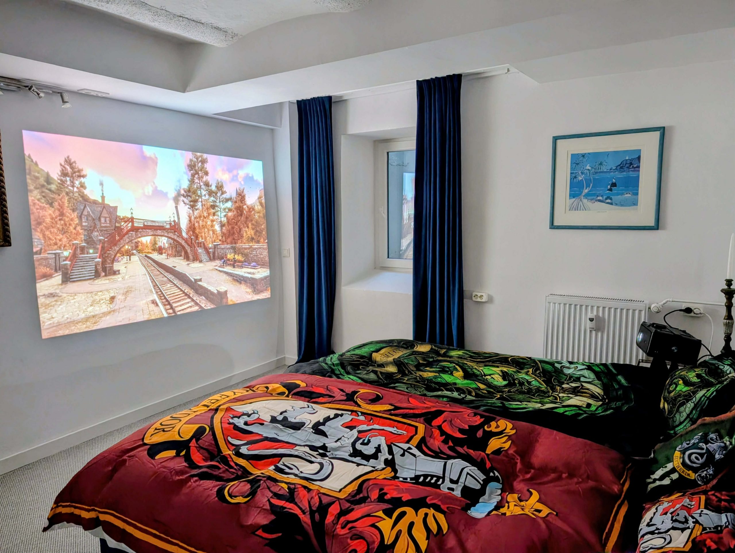 Projector in the bedroom