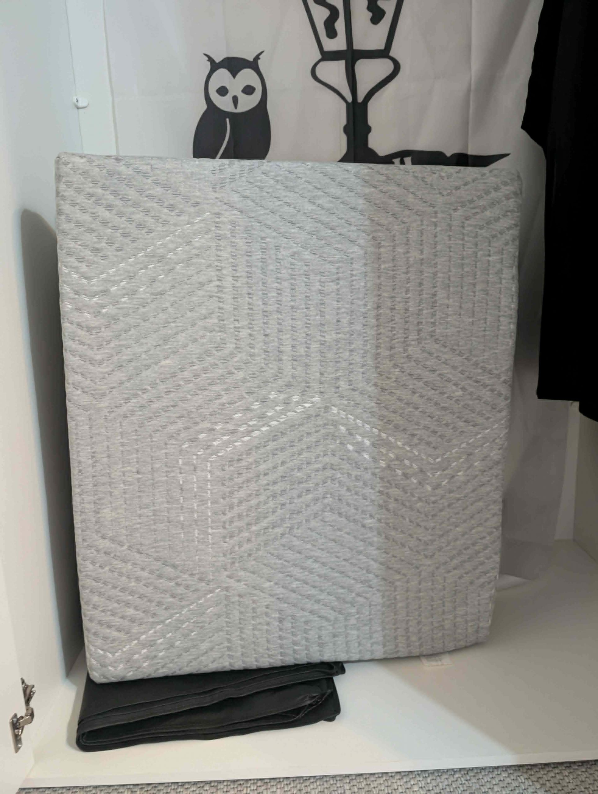 Futon mattress in the bedroom wardrobe