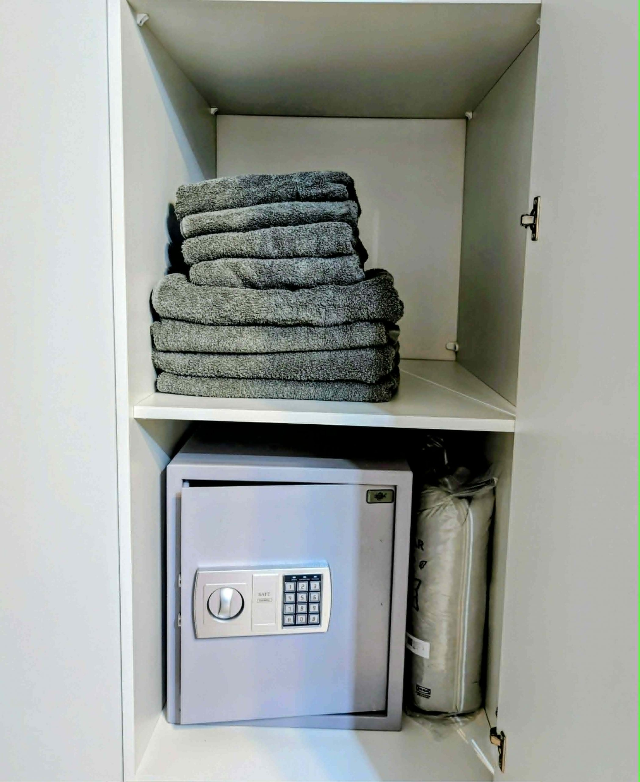Safe in the bedroom wardrobe